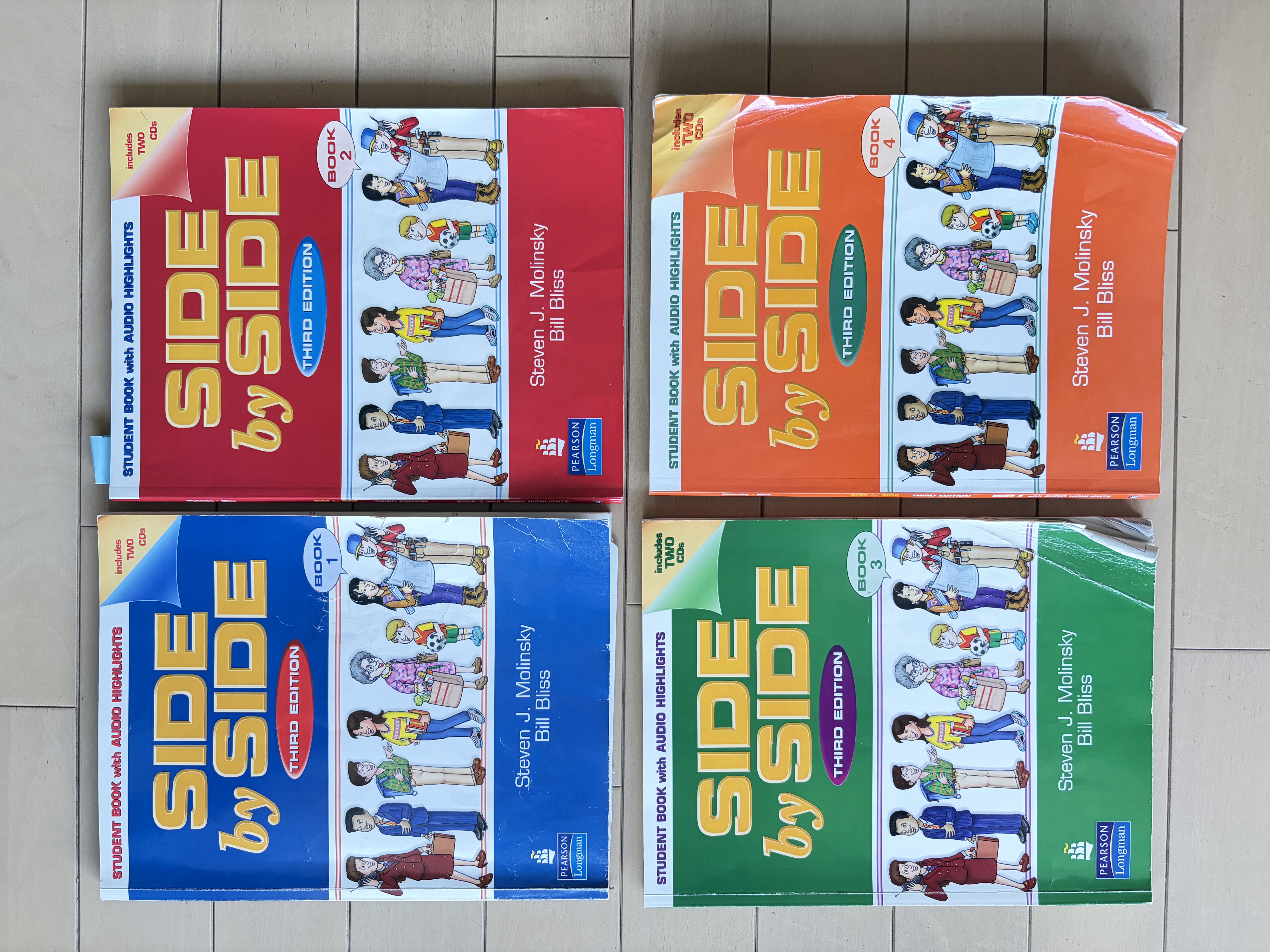 SIDE by SIDE Book 1から4までの実物